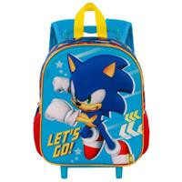 Sonic The Hedgehog 3D Backpack with Wheels Sega Go Blue Small - thumbnail