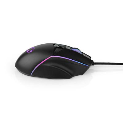 Nedis Gaming Muis | Bedraad | 800 / 1200 / 2400 / 3200 / 4800 / 7200 dpi | Instelbare DPI | Aantal knoppen: 6 | Programmeerbare knoppen | Rechtshandig