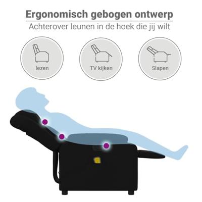 Massagestoel verstelbaar stof zwart