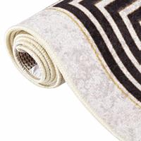 VidaXL Vloerkleed wasbaar anti-slip 190x300 cm lichtbeige - thumbnail