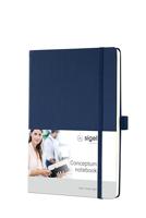 Sigel SI-CO657 Notitieboek Conceptum Pure Hardcover A5 Donkerblauw Gelinieerd - thumbnail