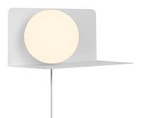 Witte wandlamp opaalglas met plankje Nordlux Lilibeth - thumbnail