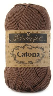 Scheepjes Catona 50g - 507 Chocolate - Haakgaren / Breigaren