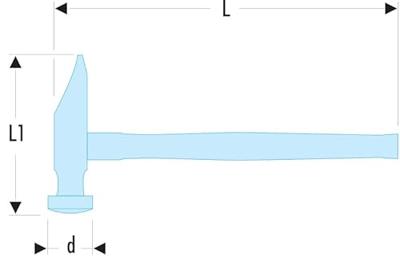Facom plaatwerkhamer met ronde kop 32 mm - 860H.32
