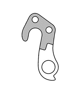 Union Derailleurhanger gh-138 55,4 mm zilver