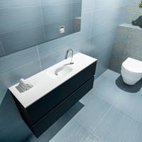 MONDIAZ ADA 100cm toiletmeubel urban. LEX wastafel talc midden 1 kraangat - thumbnail