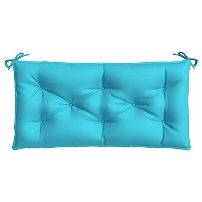 Tuinbankkussens 2 st 100x50x7 cm stof turquoise