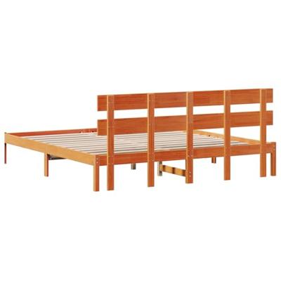 Bedframe met hoofdeinde Bruin 180 x 200 cm Massief grenenhout Bedframe met hoofdeinde Bruin 180 x 200 cm Massief grenenhout