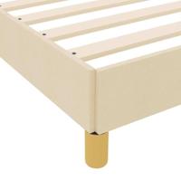 Boxspring bed Crème, Bruin 160 x 200 cm Stof, Engineered Hout - thumbnail