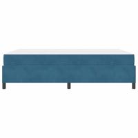 Bedframe met matras Donkerblauw en wit 140 x 190 cm Fluweel - thumbnail
