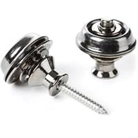 Dunlop SLS1036BN Dual Design Black Nickel straplocks - thumbnail