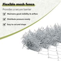 VidaXL Hek met paal zilver 0,4 x 10 m staal - thumbnail