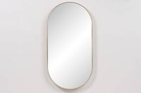 Ben Vita ovale spiegel met LED verlichting en anti-condens 40x80 cm Mat Goud - thumbnail