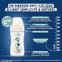 Babyfles tegen koliek - DODIE - 150 ml - Biomimicry speen met meerdere perforaties - 0+ maanden - Flow 1 - Blauw - thumbnail