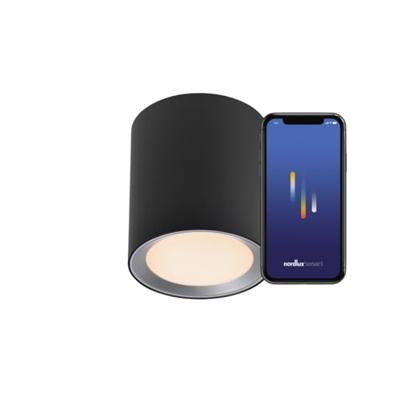 Plafondspot zwart smart LED dimbaar 'Landon Smart' Plafondspot zwart smart LED dimbaar 'Landon Smart'