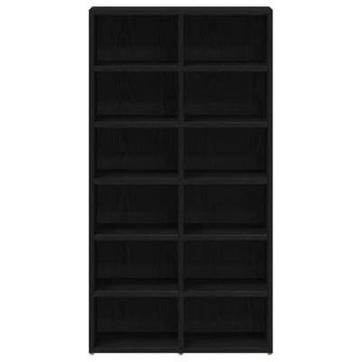 Schoenenrek 54x34x100,5 cm spaanplaat zwart eikenkleurig