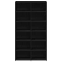 Schoenenrek 54x34x100,5 cm spaanplaat zwart eikenkleurig - thumbnail