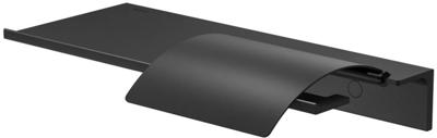 Planchet met Toiletrolhouder Met Klep Geesa Leev 28 cm Zwart