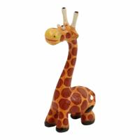 Houten Giraffe vooruit kijkend M - thumbnail