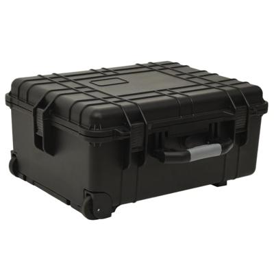 VidaXL Flightcase op wieltjes 58x45x27 cm pp zwart VidaXL Flightcase op wieltjes 58x45x27 cm pp zwart