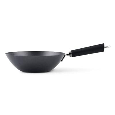 Ken Hom wokpan met greep 27 cm staal zwart/zilver Ken Hom wokpan met greep 27 cm staal zwart/zilver