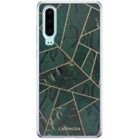 Huawei P30 siliconen hoesje - Abstract groen - thumbnail