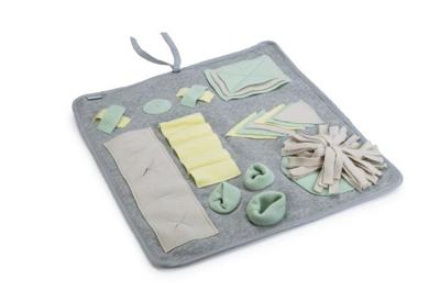 Beeztees Puppy snuffelmat doeka 50x45cm grijs Beeztees Puppy snuffelmat doeka 50x45cm grijs