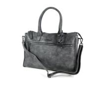 17 inch PU handtas schoudertas FABIANA-TWO Grijs - thumbnail