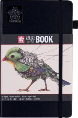 Sakura schetsboek, 140 g/m², ft 13 x 21 cm, wit, 80 vel