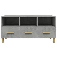 Tv-meubel 102x36x50 cm bewerkt hout betongrijs - thumbnail