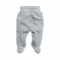 Playshoes Schnizler babybroekje met voetjes fleece Uni Grijs-68 - thumbnail