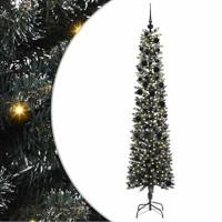 Kunstkerstboom met 300 LED Groen 240 cm PVC en Plastic en Staal - thumbnail