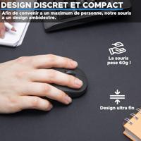 Draadloze muis - THE G-LAB - M-WL-OFF100-BLACK - 2.4g + Bluetooth - Oplaadbaar - Mac & Windows compatibel - thumbnail