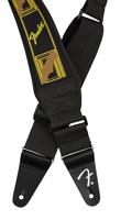 Fender Swell Neoprene Logo Strap Black-Yellow-Brown Mono gitaarband - thumbnail