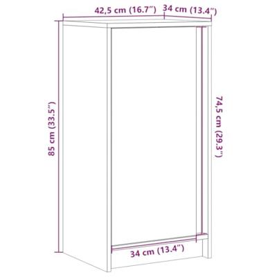 Dressoir met LED 42,5x34x85 cm bewerkt hout sonoma eikenkleurig Dressoir met LED 42,5x34x85 cm bewerkt hout sonoma eikenkleurig