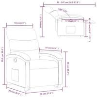 Sta-op-fauteuil verstelbaar kunstleer bruin - thumbnail