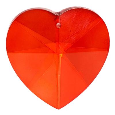 Regenboogkristal Hartvorm Rood Regenboogkristal Hartvorm Rood
