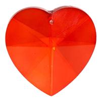 Regenboogkristal Hartvorm Rood - thumbnail