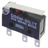 Omron D2SW-01L1T Microschakelaar 30 V/DC 0.1 A 1x aan/(aan) 1 stuk(s) Bag - thumbnail