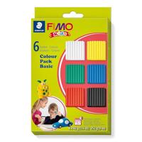 Fimo kids boetseerklei standaard kleuren, 6dlg. - thumbnail