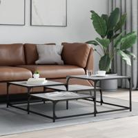 Salontafel 107x107x40 cm bewerkt hout grijs sonoma eikenkleurig - thumbnail