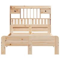 Bed met boekenkast zonder matras massief grenenhout 135x190 cm - thumbnail