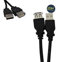 USB-kabel EDM 51253 Zwart - thumbnail