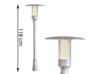 Lantaarnpaal Nova 118 cm matzilver - thumbnail