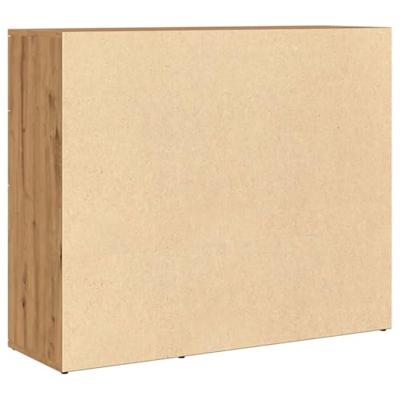 Dressoir 91x29,5x75 cm bewerkt hout artisanaal eikenkleurig Dressoir 91x29,5x75 cm bewerkt hout artisanaal eikenkleurig