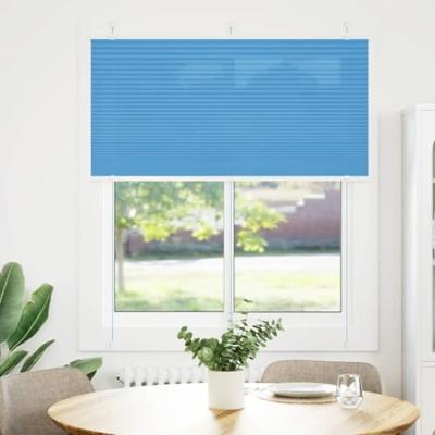 Pliss rolgordijn 115x150cm stofbreedte 114,4cm polyester blauw - thumbnail