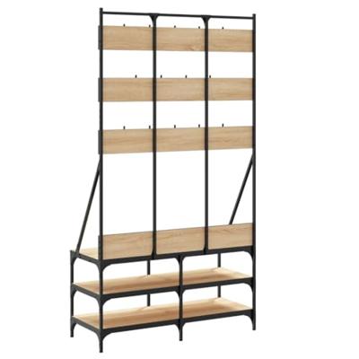 VidaXL Kledingrek met schoenenrek 100x40x184 cm sonoma eikenkleurig