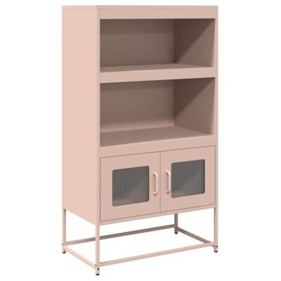 Hoge kast 68x39x123 cm staal roze