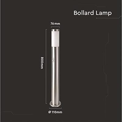 Dally L LED sokkellamp - 80cm - Bewegingssensor en schemerschakelaar - IP44 waterdicht - E27 fitting - Padverlichting - RVS - Staande buitenlamp - thumbnail