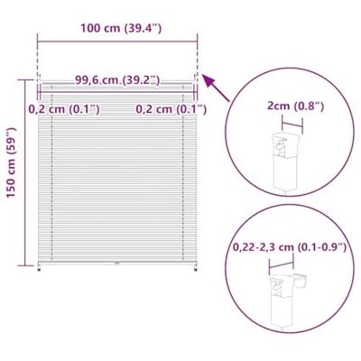 Plissjaloezie 100x150cm crme